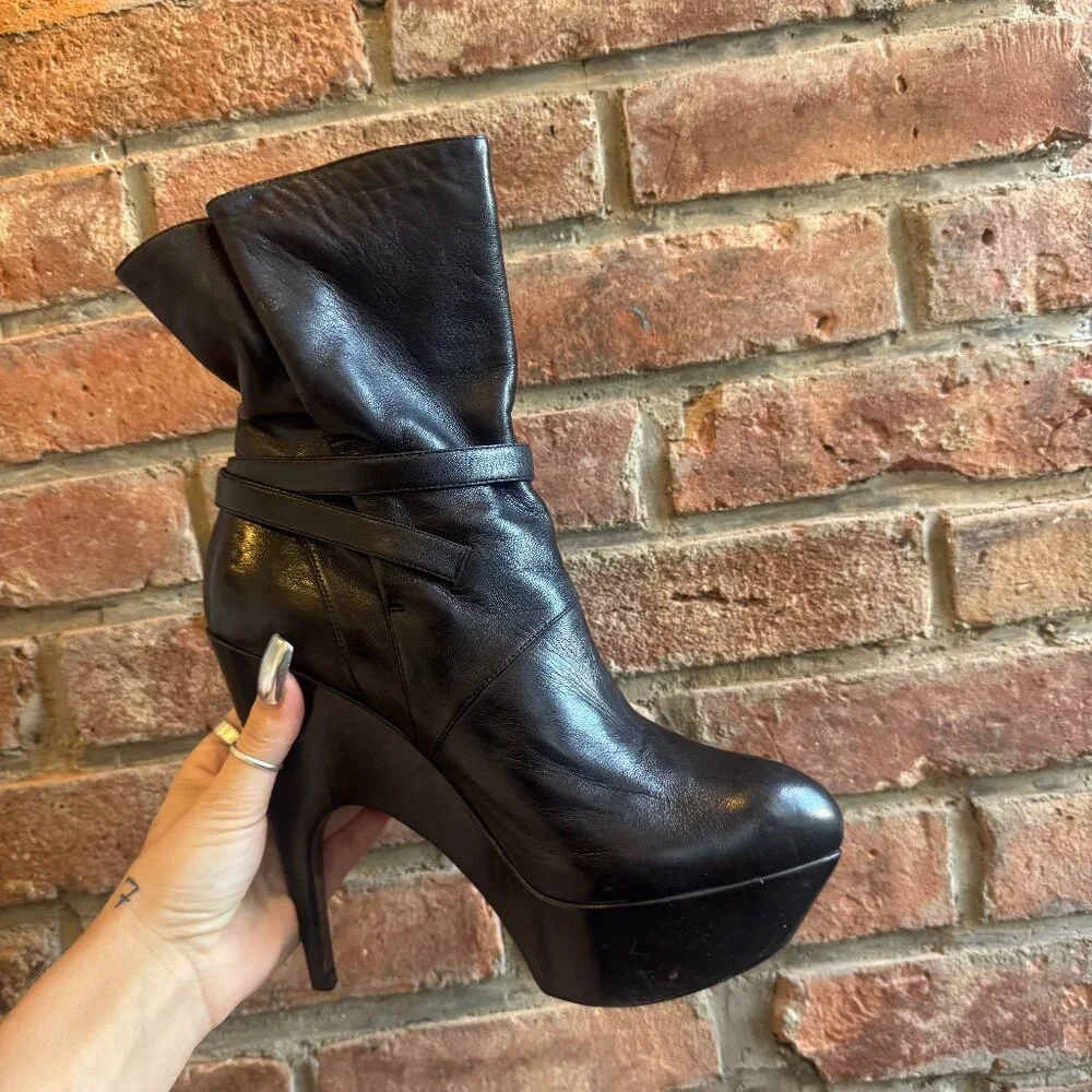 YSL Stiletto Booties with Buckles - Picture 3 of 7